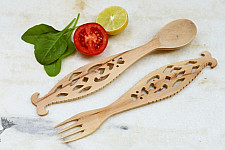 Purnak ✼ Udayagiri Wooden Cutlery - Set of Tow ✼ { 12 }